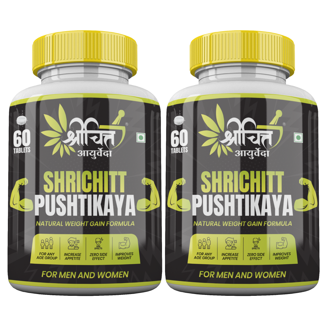 ShriChitt Pushtikaya Ayurvedic Tablet for Weight Gain & Muscle Mass