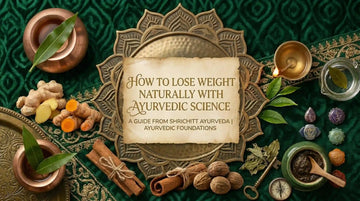 Ayurvedic weight loss guide with natural herbs, spices, and holistic fat burn practices