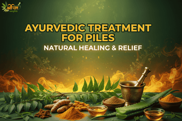 Ayurvedic treatment for piles and hemorrhoids with natural herbs supporting digestion and vein health