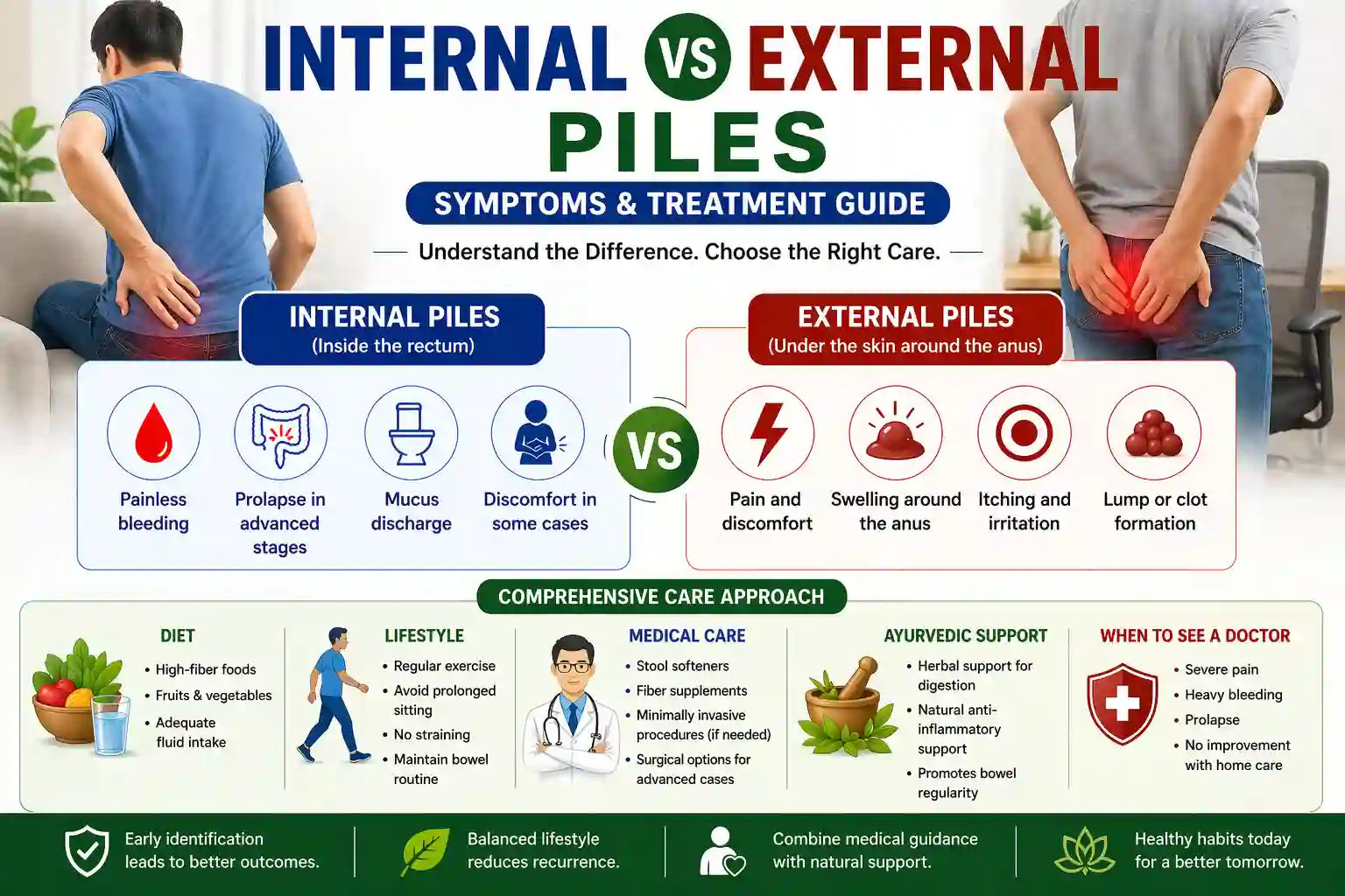 Internal vs External Piles: Symptoms and Treatment Guide