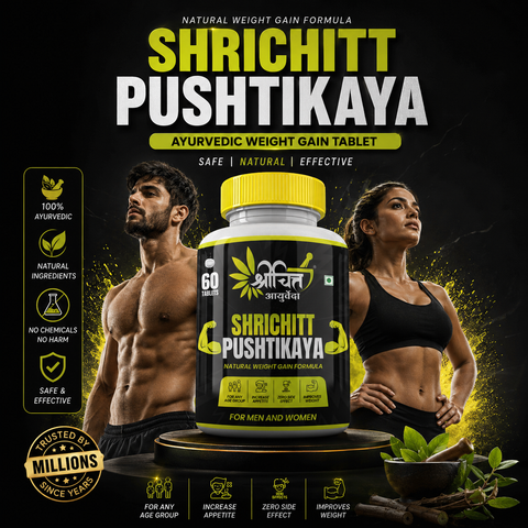 ShriChitt Pushtikaya Ayurvedic Tablet for Weight Gain & Muscle Mass