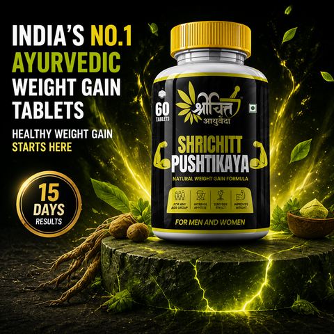 ShriChitt Pushtikaya Ayurvedic Tablet for Weight Gain & Muscle Mass