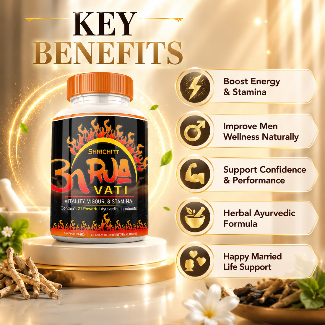 Shrichitt Urjavati Capsule – Ayurvedic Power for Men's Performance, Stamina & Testosterone Support